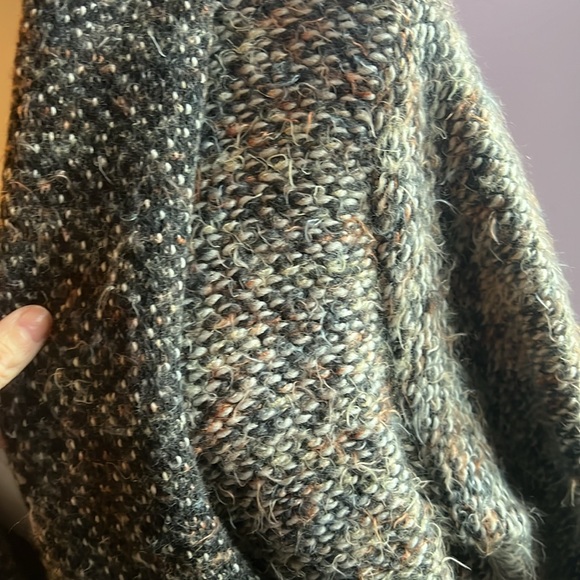 Bryn walker Castagna wrap coat cardigan grey black pockets size medium sweater - Picture 3 of 9